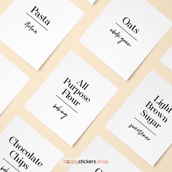 36 Labels • Silver S. Minimalist Pantry for Kitchen • Organization Pantry Labels - Picture 9 of 17